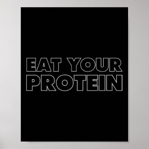 Affiche Mangez Vos Protéines Protéines Musculation Fitness