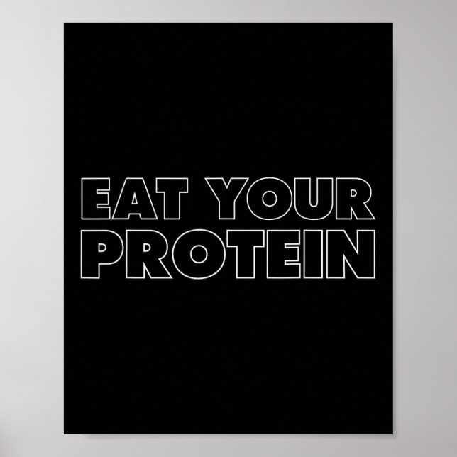 Affiche Mangez Vos Protéines Protéines Musculation Fitness (Devant)