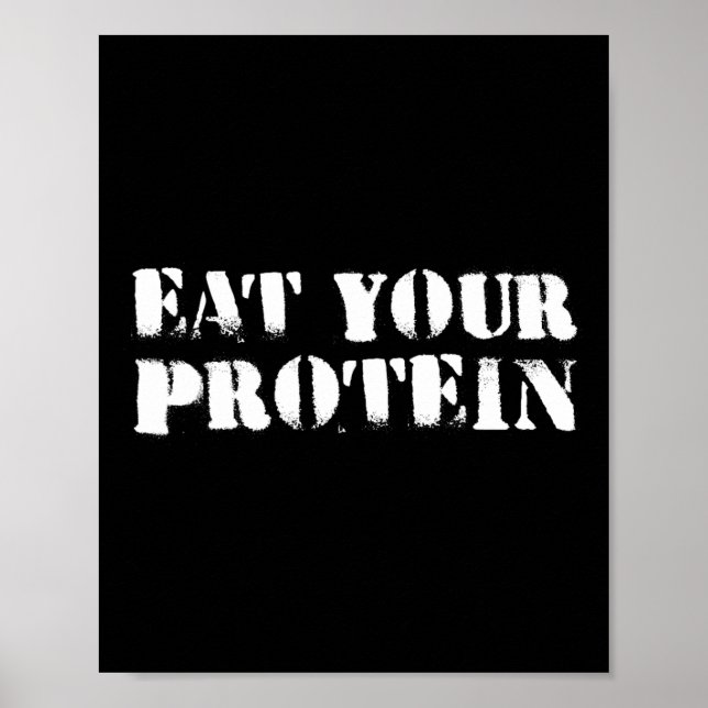 Affiche Mangez Vos Protéines Protéines Musculation Fitness (Devant)