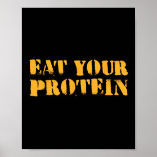 Affiche Mangez Vos Protéines Protéines Musculation Fitness