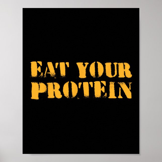 Affiche Mangez Vos Protéines Protéines Musculation Fitness (Devant)