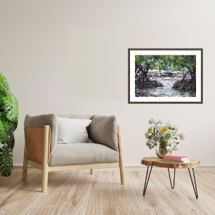 Affiche Mangroves de Singapour - Aquarelle