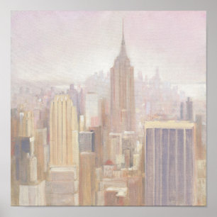 Affiche Manhattan dans la brume   New York City
