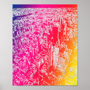 Affiche Manhattan rainbow