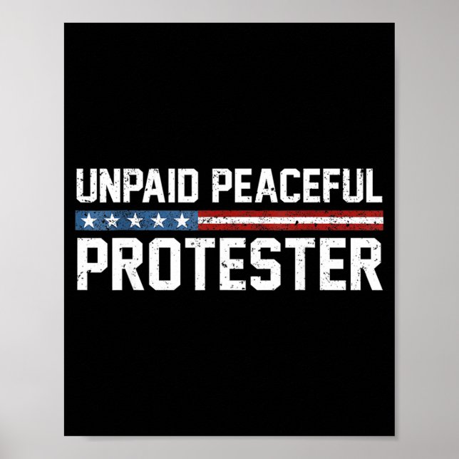 Affiche Manifestant Pacifique Non Rémunéré (Devant)