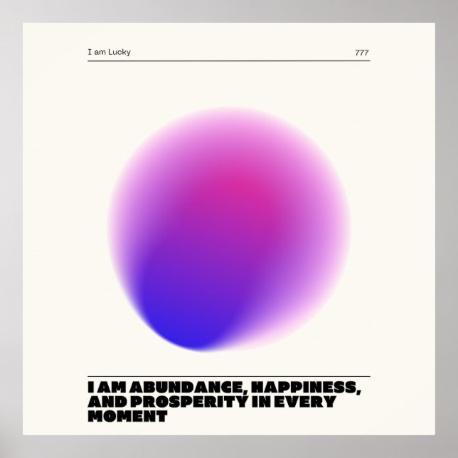 Affiche manifestation d'affirmations quotidiennes (Devant)