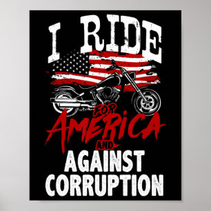 Affiche Manifestation de motards anti-Trump résistant cont