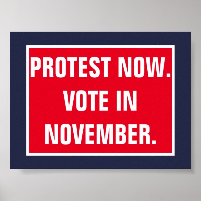 Affiche Manifestation Maintenant Vote en Novembre La polit (Devant)