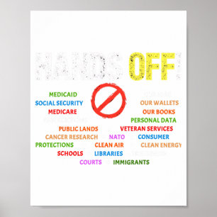 Affiche Manifestation Medicaid Medicare Sécurité sociale