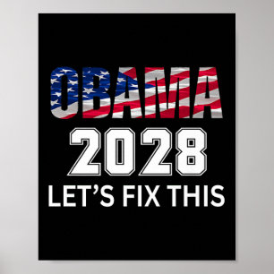Affiche Manifestation patriotique Obama 2028 Pour Le Prési