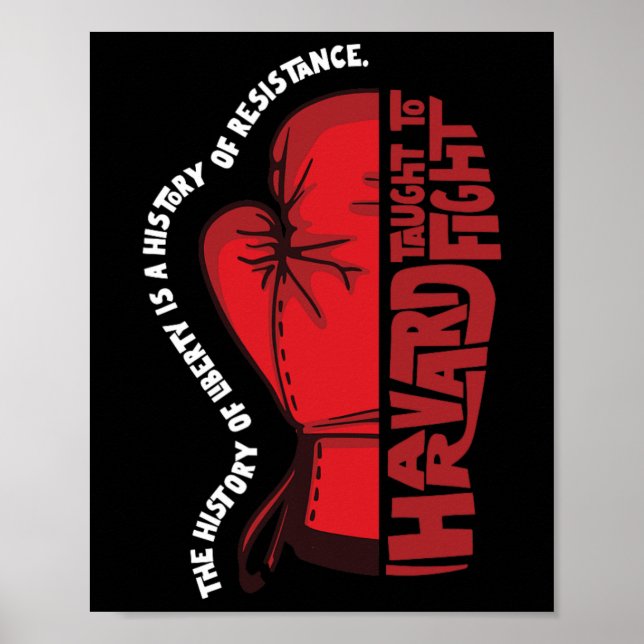 Affiche Manifestation politique anti-Trump à Harvard (Devant)