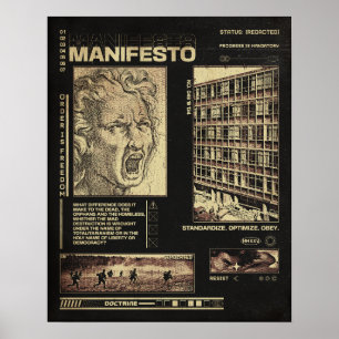 Affiche Manifeste - Conception Brutaliste