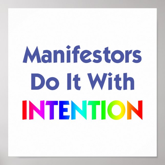 Affiche Manifestors Do It With Intention Print (Devant)