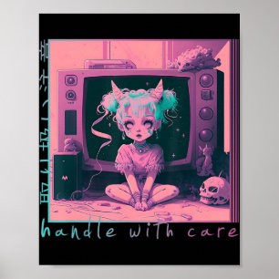 Affiche Manipuler avec soin Pastel Goth Kawaii Anime Menhe