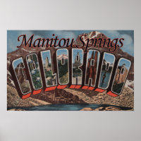 Manitou Springs, Colorado - Scènes de grandes lett