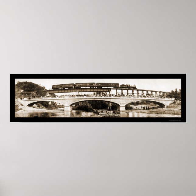 Affiche Mankato MN Bridge Photo 1911 (Devant)