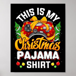 Affiche Mannequin de jeu vidéo amusant Noël Santa Hat Ga