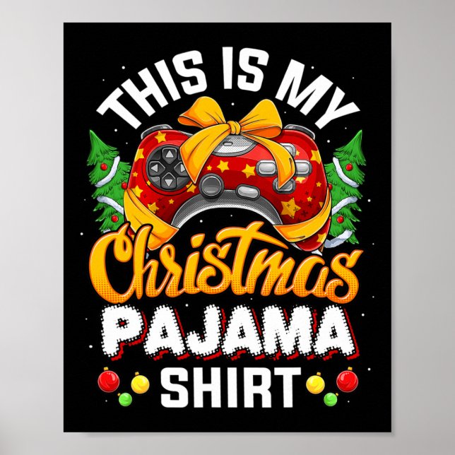 Affiche Mannequin de jeu vidéo amusant Noël Santa Hat Ga (Devant)