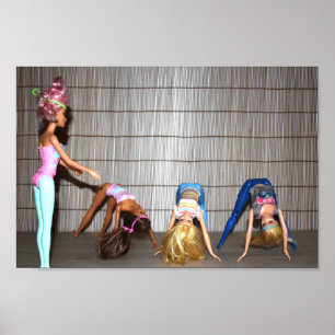 Affiche Mannequins faisant de l'exercice.