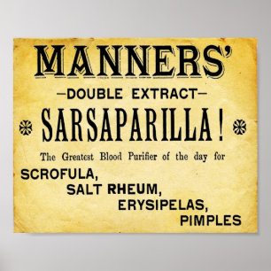 Affiche Manners Double Extrait Sarsaparilla Imprimer