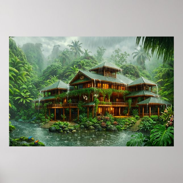 Affiche Manoir de la Forêt Tropicale Humide (Devant)