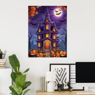 Affiche Manoir d'Halloween enchanté