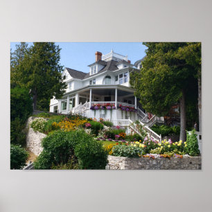 Affiche Manoir West Bluff sur l'île Mackinac, Michigan