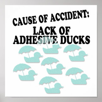 Affiche Manque d'Humour de canards adhésifs