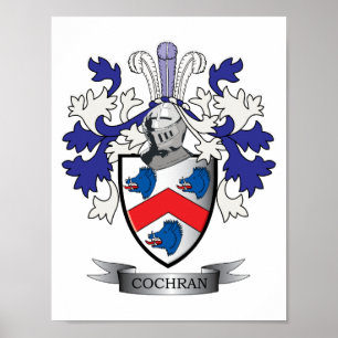Affiche Manteau de crête de famille de Cochran des bras