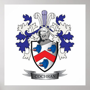 Affiche Manteau de crête de famille de Cochran des bras