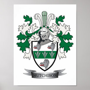 Affiche Manteau de crête de famille de Hutchison des bras
