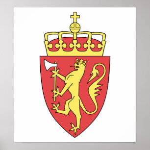 Affiche Manteau de la Norvège des bras