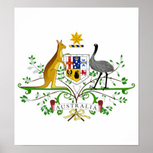 Affiche Manteau de l'Australie des bras