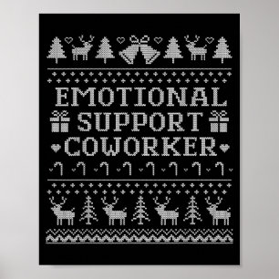 Affiche Manteau de Noël laid drôle pour collègue de soutie