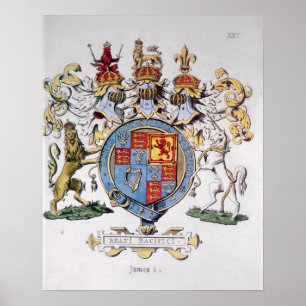 Affiche Manteau des bras du Roi James I de l'Angleterre
