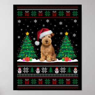 Affiche Manteau doux à roulette Terrier Chien Xmas Arbre L