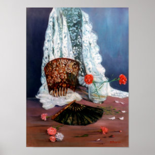 Affiche Mantilla española/mantilla espagnole