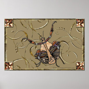 Affiche Mantis à feuilles mortes