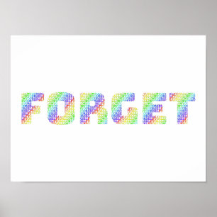 Affiche Mantra d'art Arc-en-Ciel – Autorisez-vous à Oublie