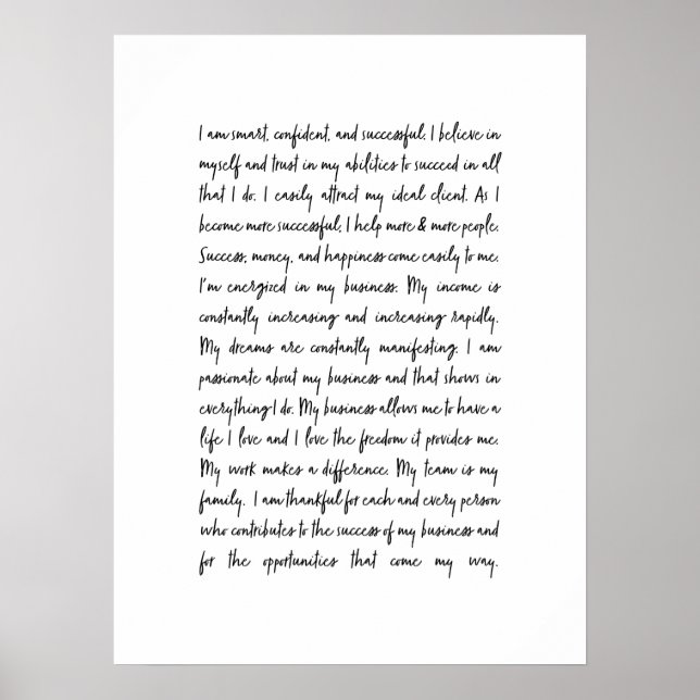 Affiche Mantra de bureau de l'esprit d'entreprise (Devant)