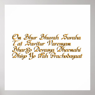 Affiche Mantra de Gayatri