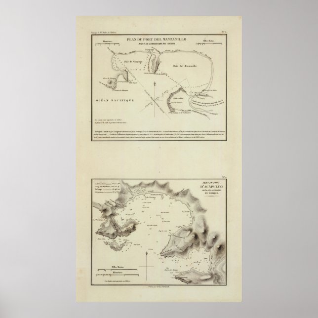 Affiche Manzanillo, Mexique (Devant)