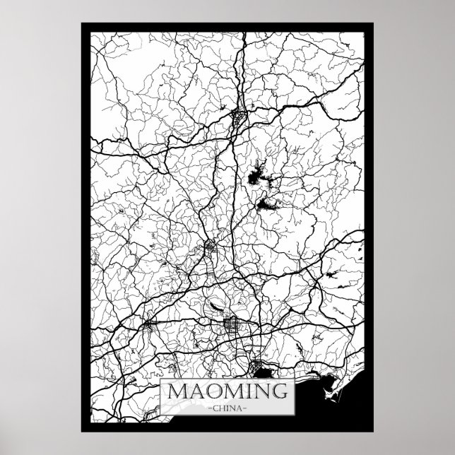 Affiche Maoming China City Map (Devant)