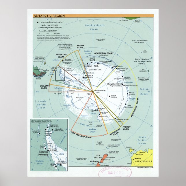 Affiche Map of Antarctica (2000) (Devant)