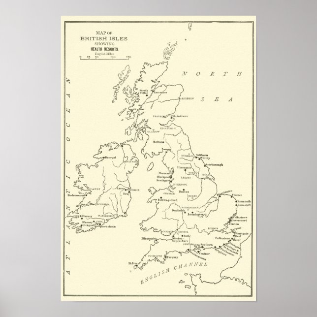 Affiche Map of Britain | Refuge sanitaire (Devant)