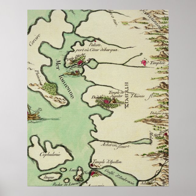 Affiche Map of Epirus for 'Andromache' by Jean Racine, fro (Devant)