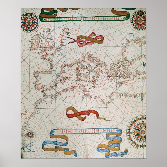Affiche Map of Europe & Coasts of North Africa (Devant)