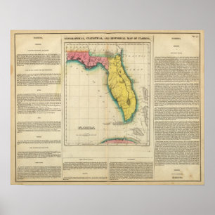 Affiche Map Of Florida