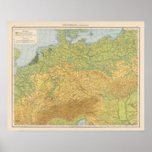 Affiche Map of Germany