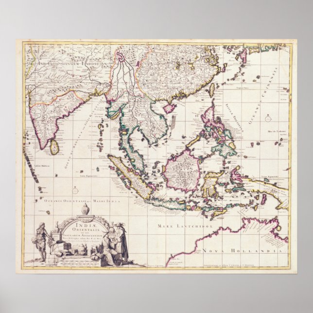 Affiche Map of India & the East Indies (Devant)